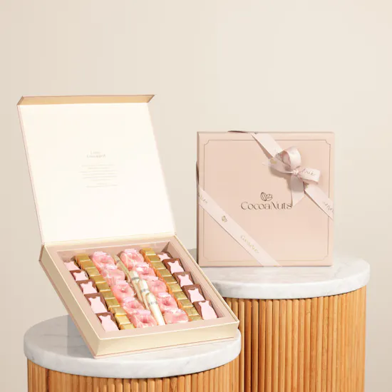 CocoaNuts Baby Girl Chocolate Box | Welcome Baby Girl Flowers