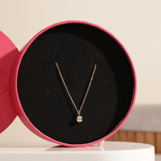 Tous Gold Plated Laboratory-Grown Diamond Necklace | Shiny Flowers Vase