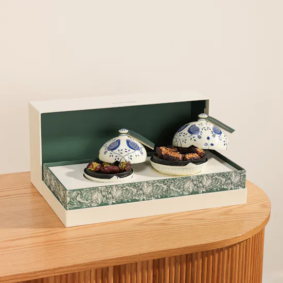 Bonbonniere Pistachio Rose and Pecan Crunch Stuffed Dates Gift Set
