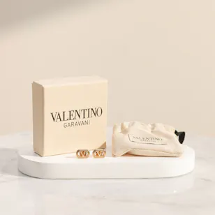Valentino Garavani Ovalette Vlogo Earrings 