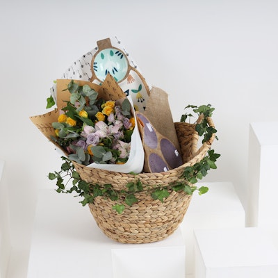 Summer Platter Gift Set With flowers