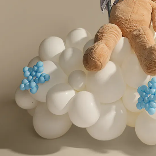 Welcome Baby Boy Balloons and Bear Set