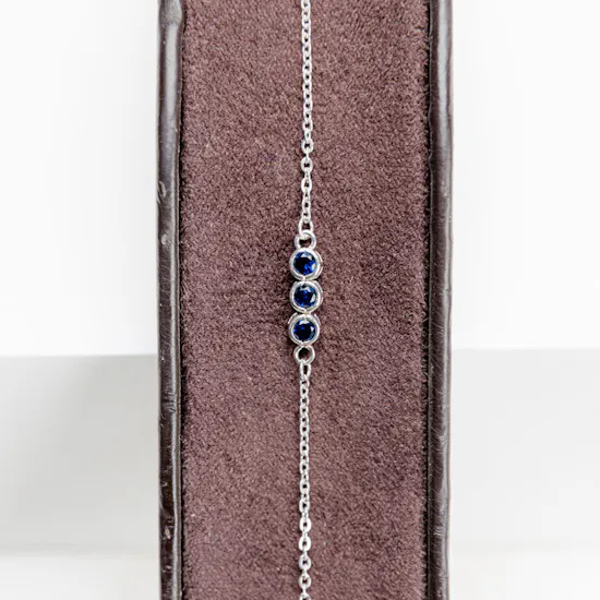 Felizmoda Blue Stones Silver Bracelet | Love's Passion Bouquet
