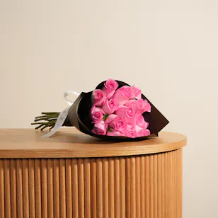 Royal Pink Rose Bouquet | 15 Flowers 
