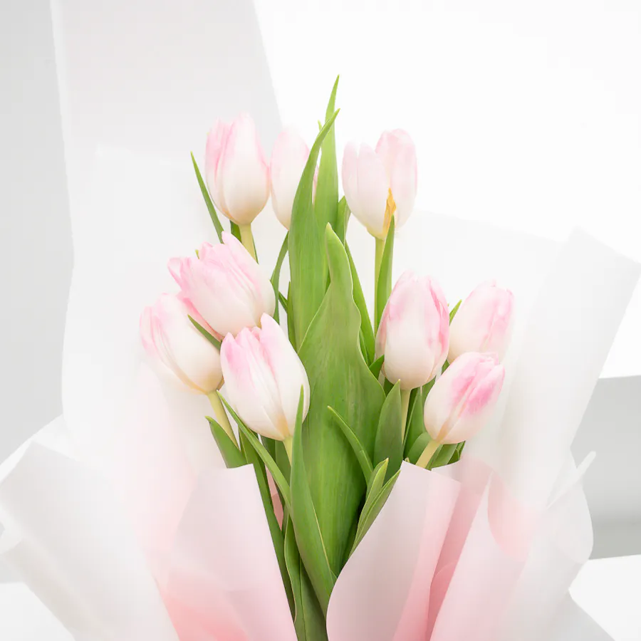 Tasneem Eshki Blue Agate Necklace | Pink Tulips  2