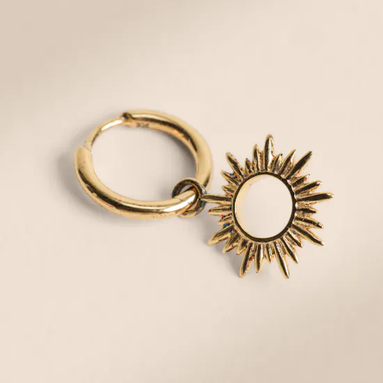 Rachel Jackson Eternal Sun Gold Plated Mini Hoop Women's Earrings
