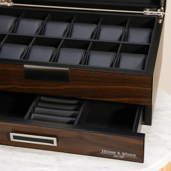Heisse & Söhne Wooden Watches and Jewelry Brown Box