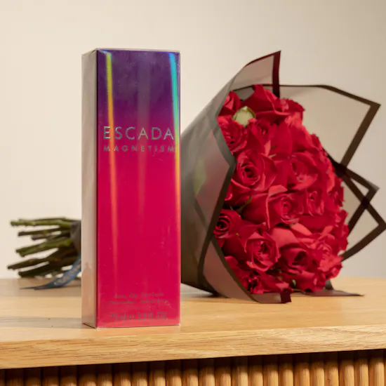 Escada Magnetism Perfume for Women 75ml | Red Roses Bouquet