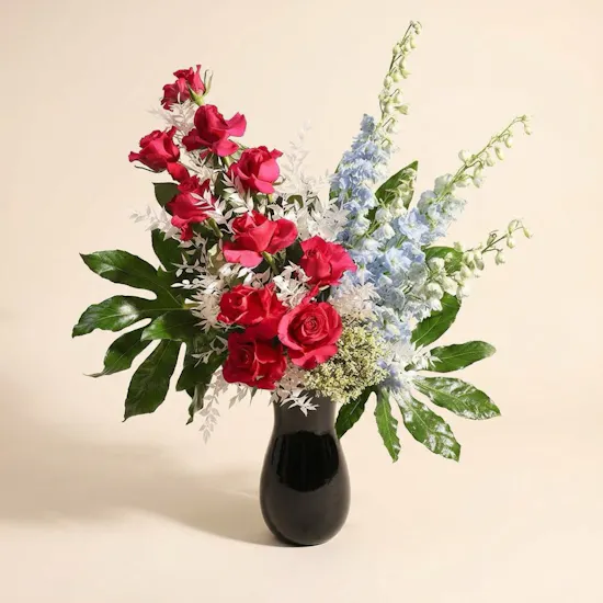 Midnight Bloom | Black Vase