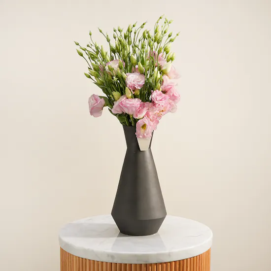 Breeze Pink Eustoma Vase