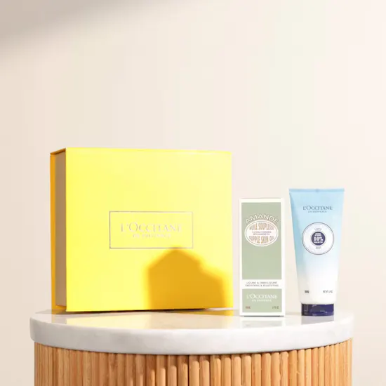 L'Occitane Shea Almond Duo Skincare Set | Cuddly Plush Toy
