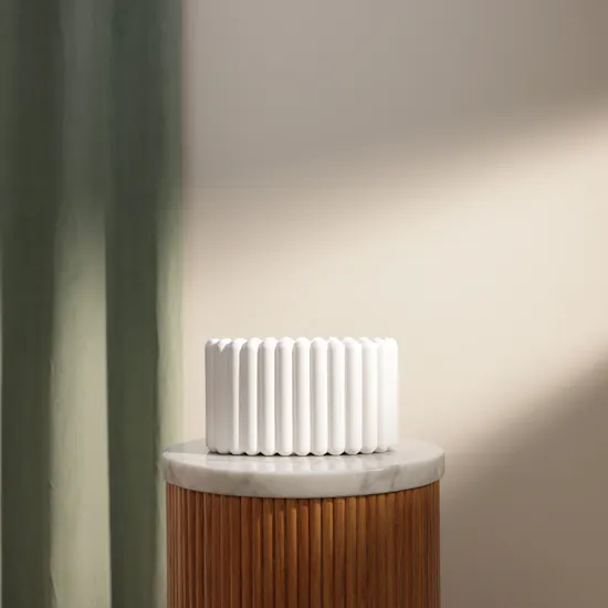 Floward White Oval Ceramic Vase