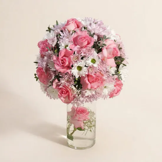 Birthday Elegancy Flowers Vase