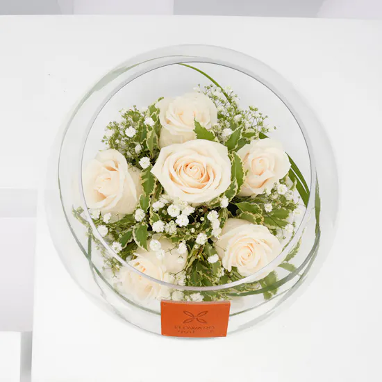 White Garden | Glass vase