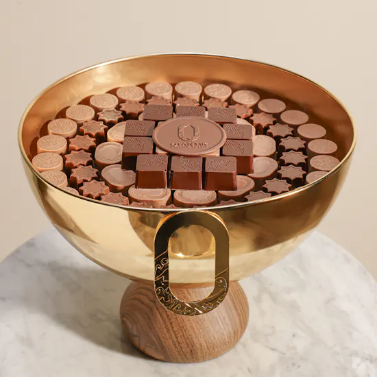 Otantik Sweets Chocolate Gold stand with spherical plate
