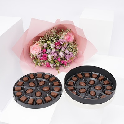 Velan Chocolate with Spring Bouquet 