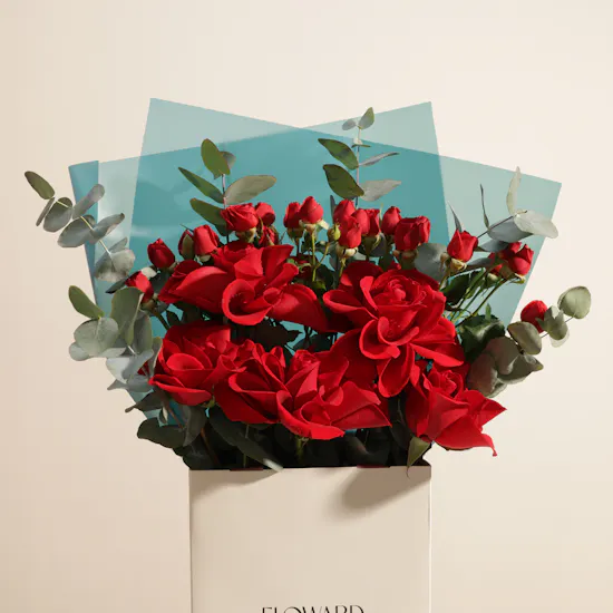 Aani & Dani Red Velvet Cake | Thinking of You Flower Bouquet