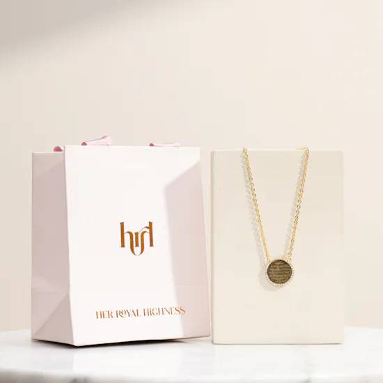 Hrh Ayat Al Kursi Gold-plated Circular Pendant Necklace