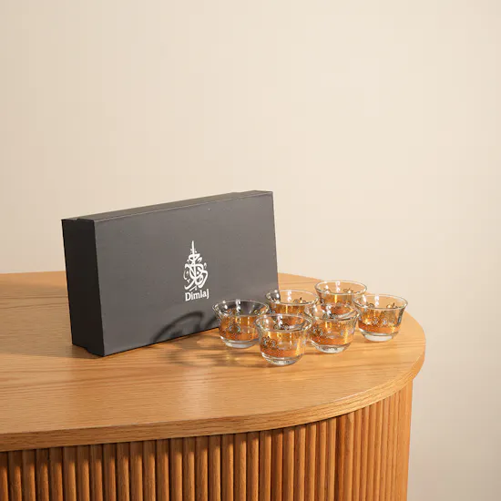 Dimlaj Rayhan Glass Cawa Cups Set