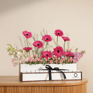 Sweetzerland Wrapped Chocolate Box | Pink Flowers Sweetzerland Wrapped Chocolate Box | Pink Flowers