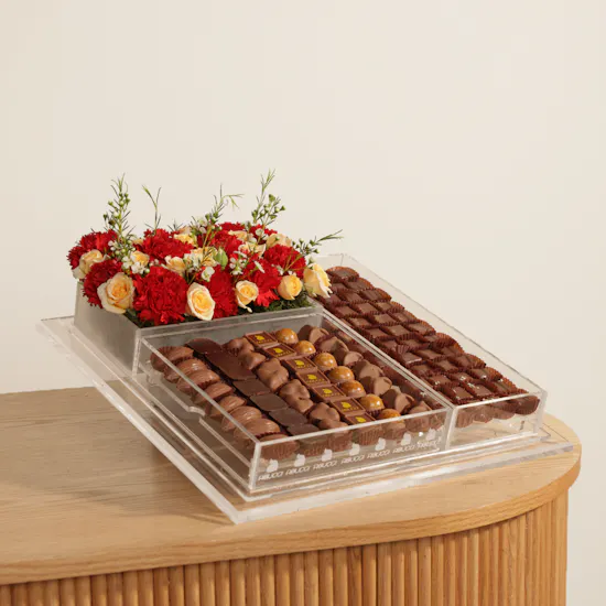 Abucci Lavish Chocolate Tray | Classic Flowers
