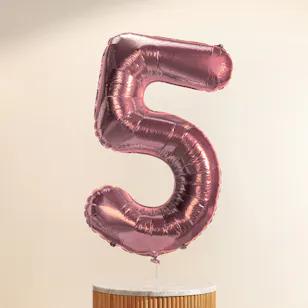 Number 5 Rose Gold Balloon | 40 Inches Number 5 Rose Gold Balloon | 40 Inches