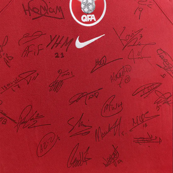 Qatar National Team World Cup 2022 Edition Squad Signed T-Shirt