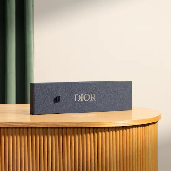 Dior Oblique Striped Oblique Navy Blue Tie