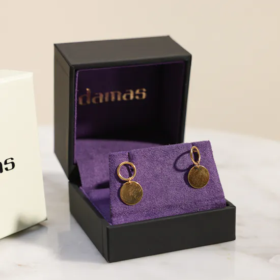Damas Gold Galeria Disc Earrings
