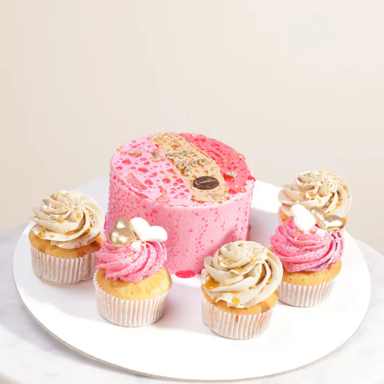 Crumbles Love you Cake | Bright Flowers Bouquet
