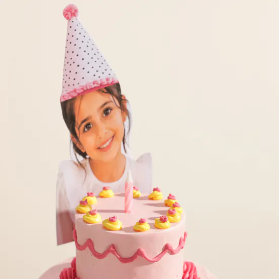 NQ's Bakery Personalized Photo Pink Birthday Cake