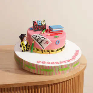 Helen's Bakery Pink Graduation Cake