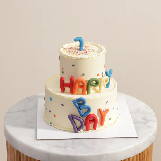 Floward Happy Birthday Personalized Two Tier Cake