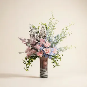 Lush Colorwave Flowers Vase