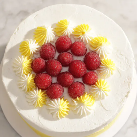 Sugarmoo Whipped Lemon And Raspberry Cake