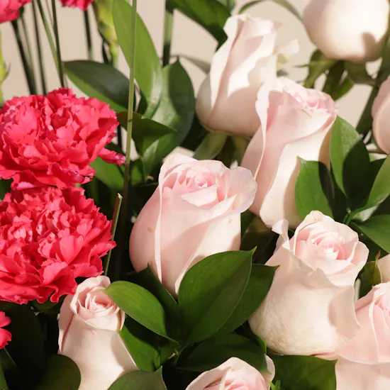 Blushing Harmony Flower Vase
