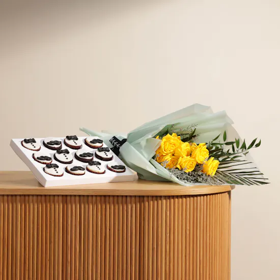 NJD Dad Chocolate Cupcakes | Yellow Blooms