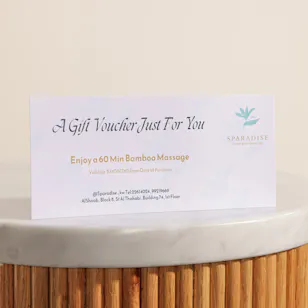 Sparadise Bamboo Massage Gift Voucher Sparadise Bamboo Massage Gift Voucher