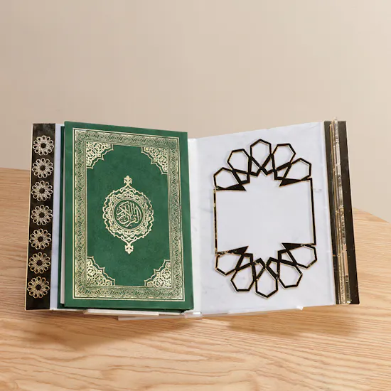 Holy Quran Green with Acrylic Stand