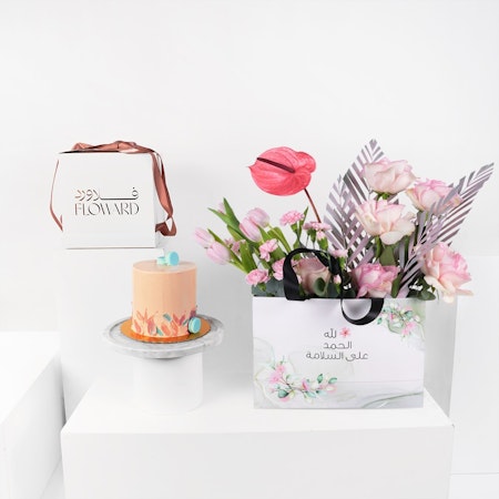 Floward Get Well Soon Cake | Rose  Bouquet