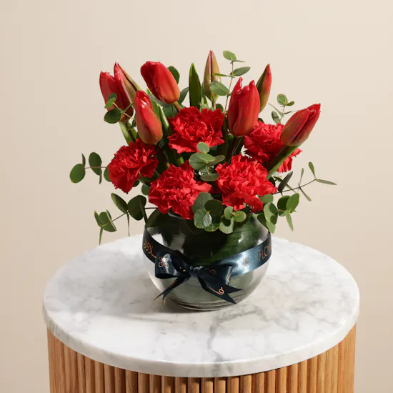 Red Radiance Flower Vase
