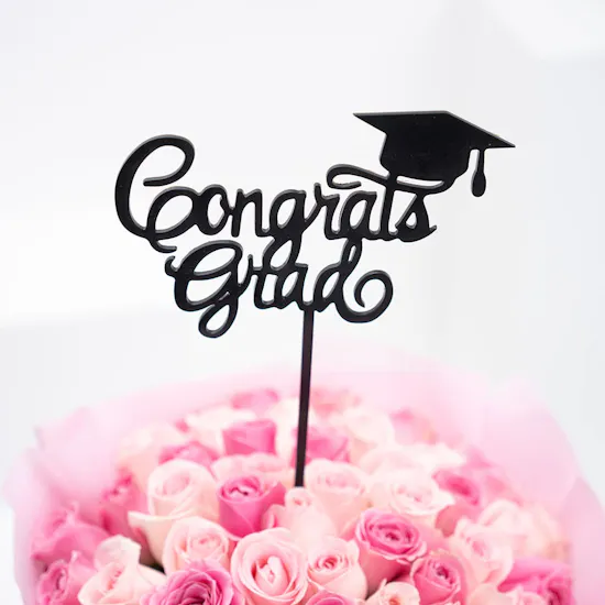 Graduation Bouquet | Pink Roses