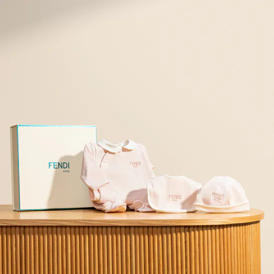 Fendi Pink Newborn Baby Girl Set
