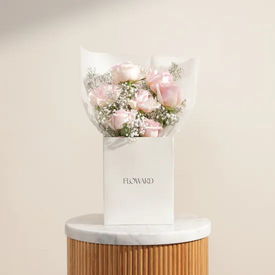 Delicate Nina Pink Roses Bouquet