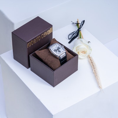 Roberto Cavalli watch black leather