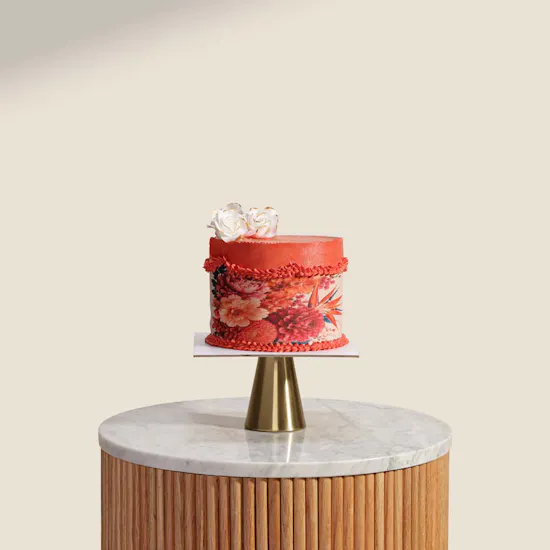 Floward Scarlet Floral Art Cake