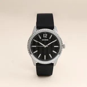 Guess Chip Black Silicone Analog Men's Watch