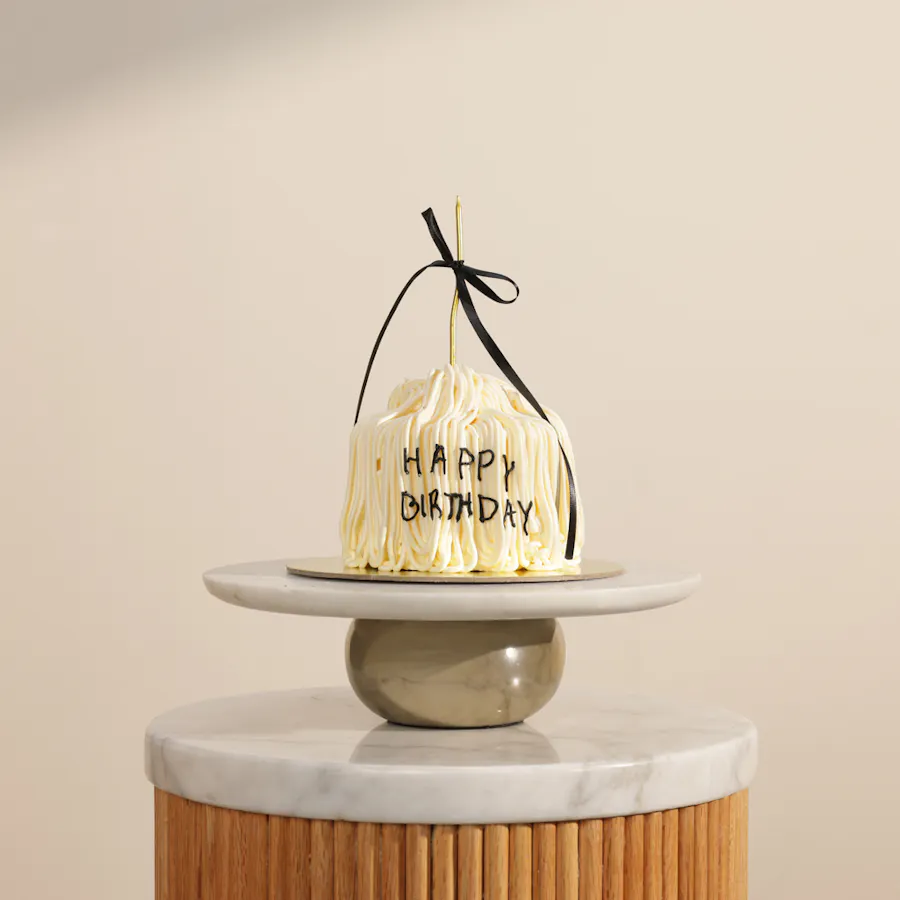 Sweet Atelier White Ropes Birthday Cake 1