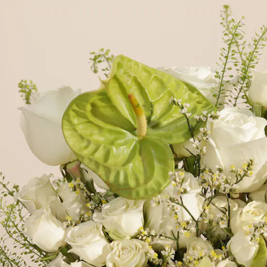 White Grace Flowers Vase