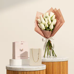 Hrh Letter Y Gold Plated Necklace | Love Flowers Bouquet